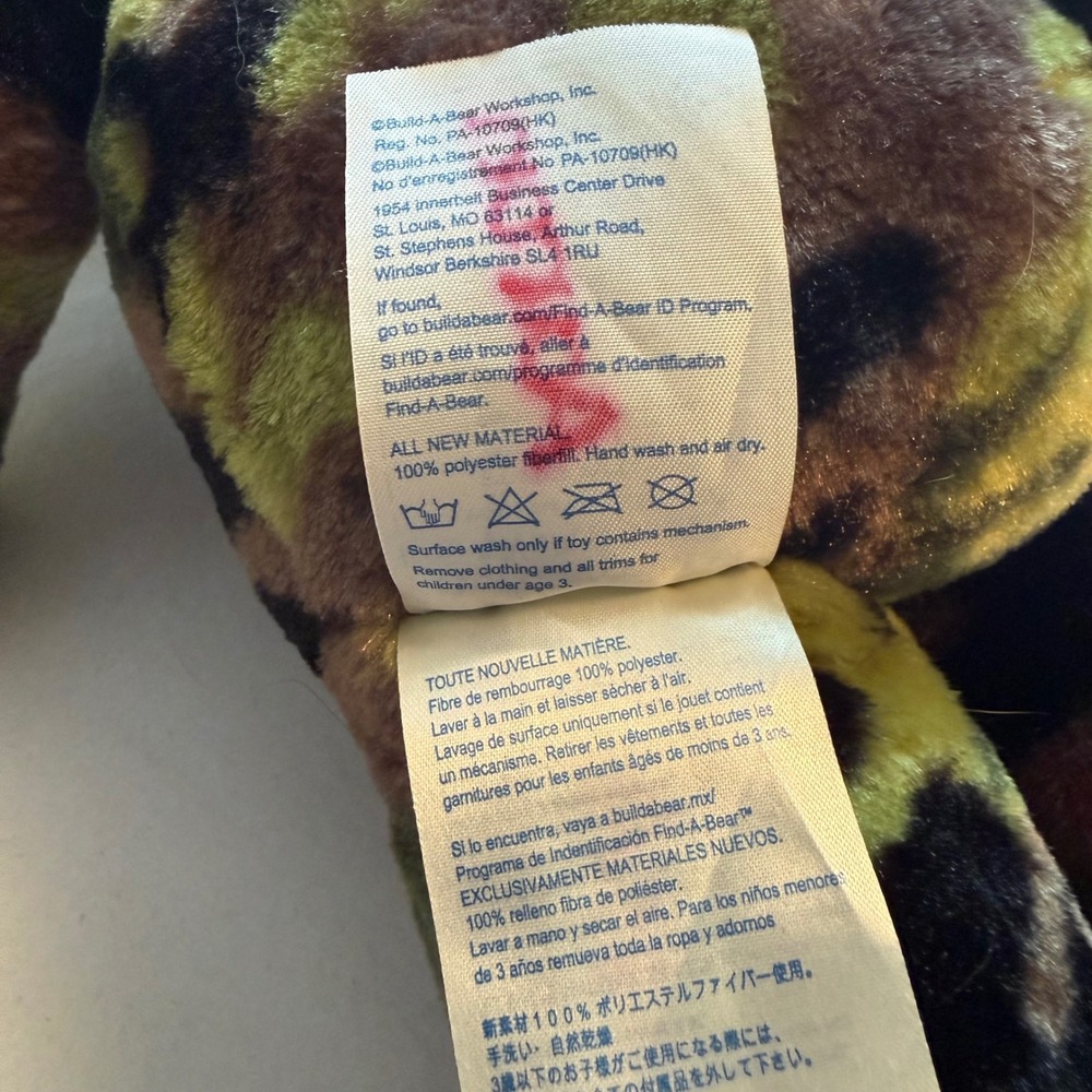 Build-A-Bear Camo Teddy Bear with Digital Camouflage Hat Military Plush 16 inch - Picture 5 of 9